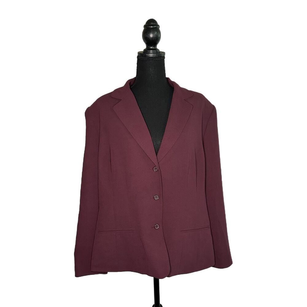 C22 Laura Scott Women’s Purple Blazer, 16W, Pre-owned